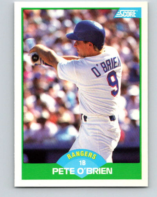 1989 Score #22 Pete O'Brien Mint Texas Rangers
