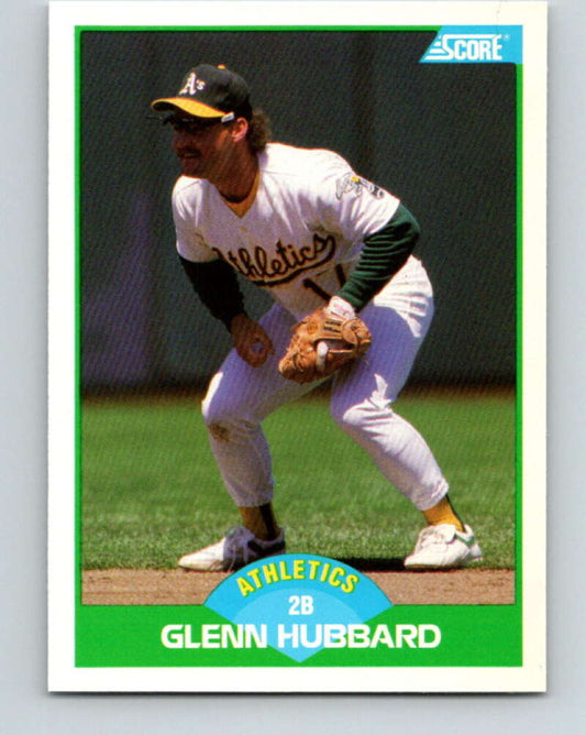 1989 Score #34 Glenn Hubbard Mint Oakland Athletics