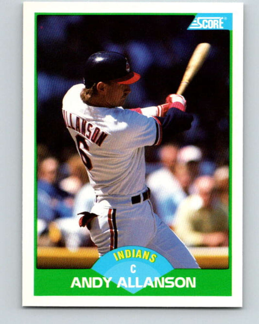 1989 Score #46 Andy Allanson Mint Cleveland Indians