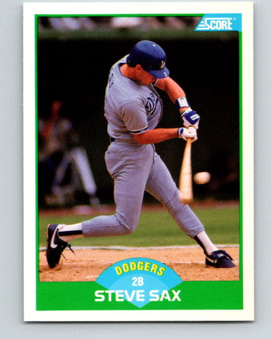1989 Score #69 Steve Sax Mint Los Angeles Dodgers