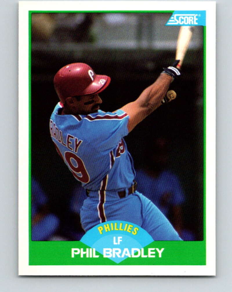 1989 Score #79 Phil Bradley Mint Philadelphia Phillies