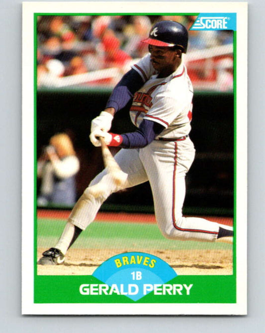 1989 Score #101 Gerald Perry Mint Atlanta Braves