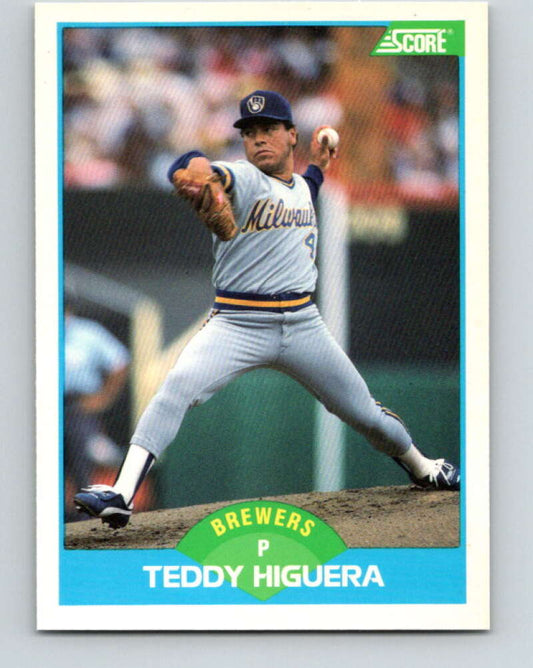 1989 Score #132 Teddy Higuera Mint Milwaukee Brewers