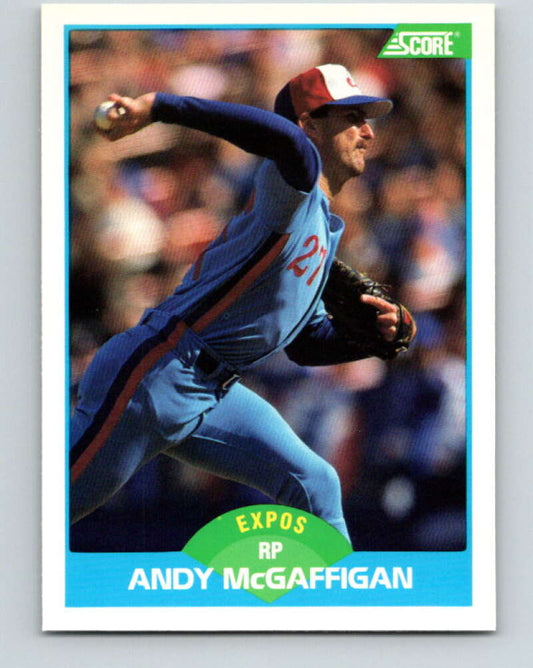 1989 Score #138 Andy McGaffigan Mint Montreal Expos