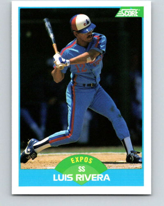 1989 Score #169 Luis Rivera Mint Montreal Expos