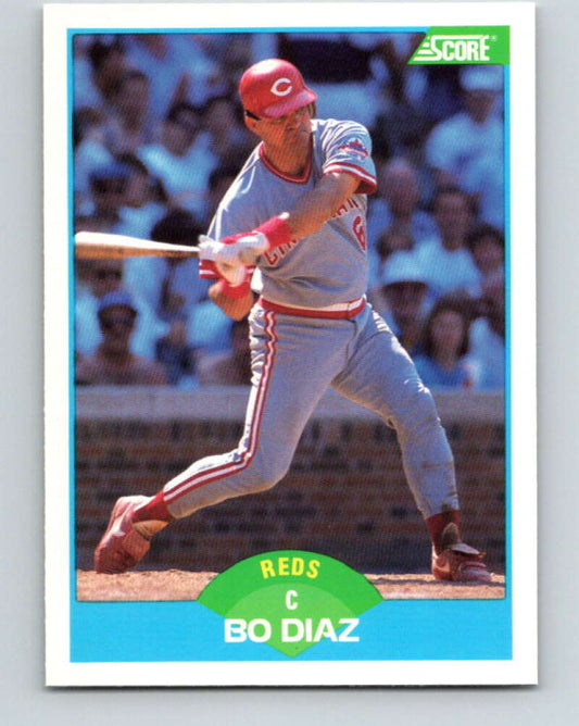 1989 Score #187 Bo Diaz Mint Cincinnati Reds