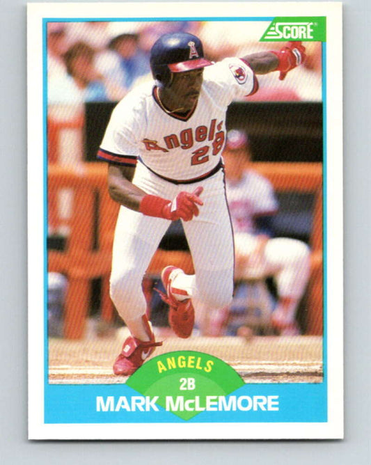 1989 Score #208 Mark McLemore Mint California Angels
