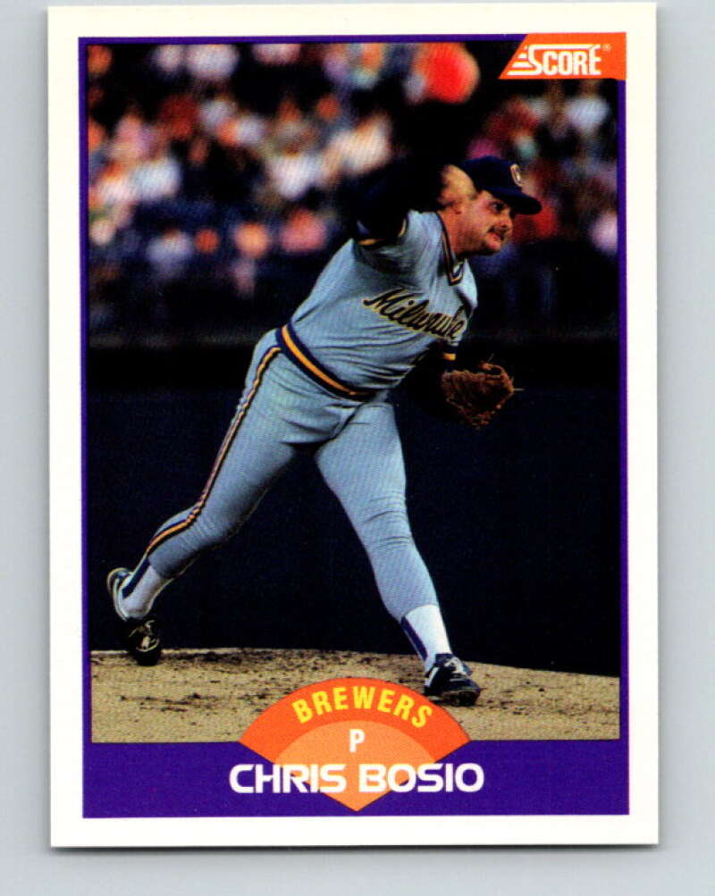 1989 Score #243 Chris Bosio Mint Milwaukee Brewers