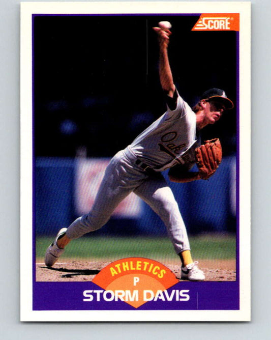 1989 Score #248 Storm Davis Mint Oakland Athletics