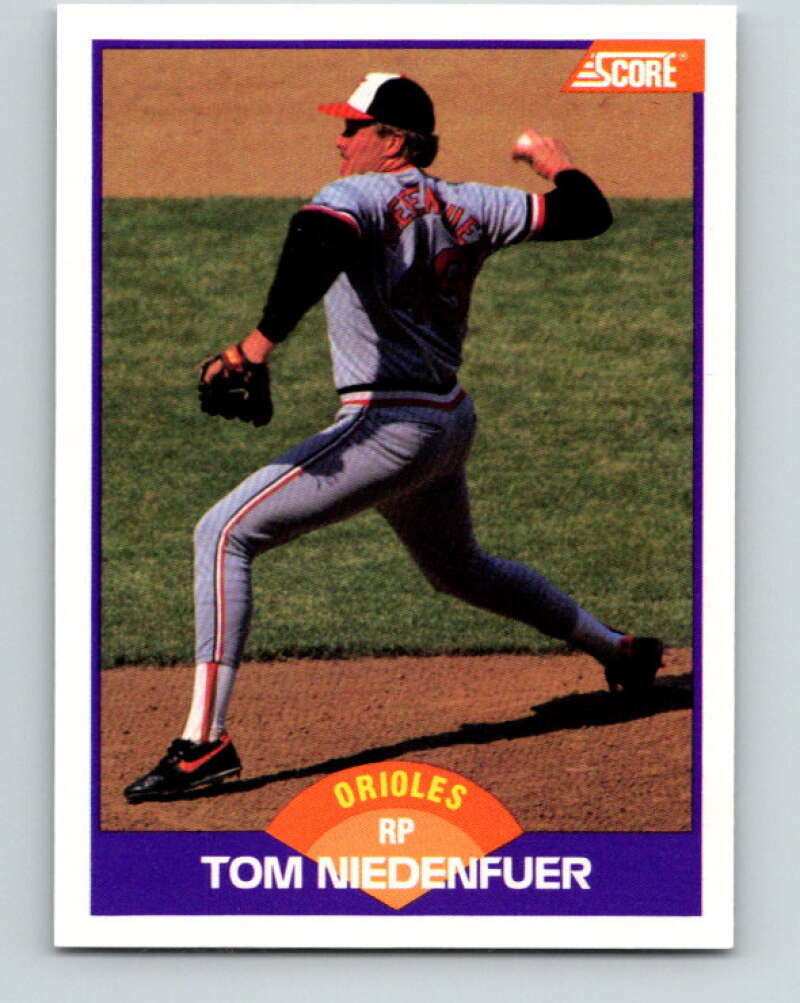 1989 Score #252 Tom Niedenfuer Mint Baltimore Orioles