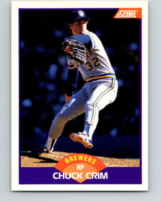 1989 Score #272 Chuck Crim Mint Milwaukee Brewers