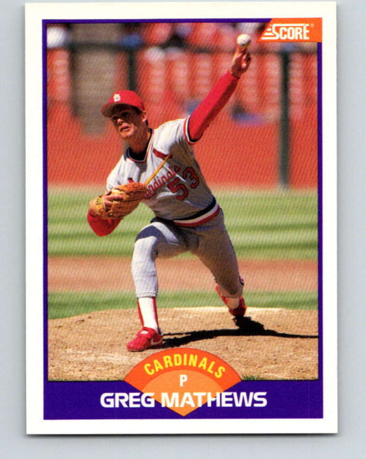 1989 Score #286 Greg Mathews Mint St. Louis Cardinals