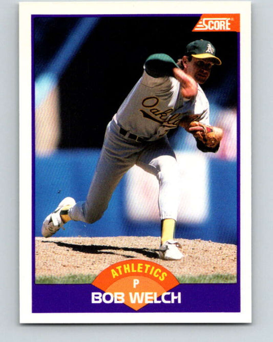 1989 Score #308 Bob Welch Mint Oakland Athletics