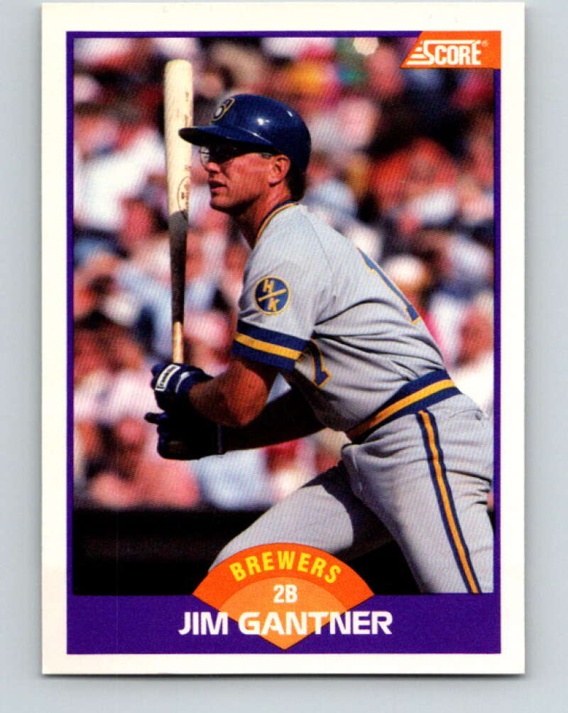 1989 Score #313 Jim Gantner Mint Milwaukee Brewers