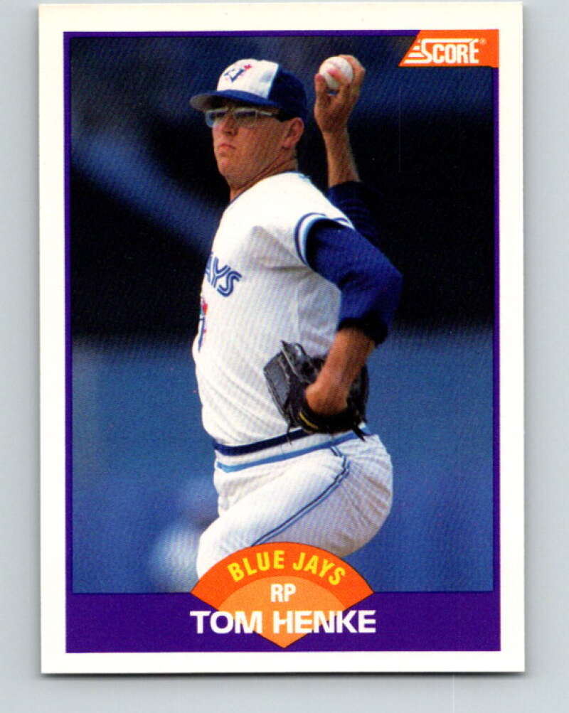 1989 Score #318 Tom Henke Mint Toronto Blue Jays