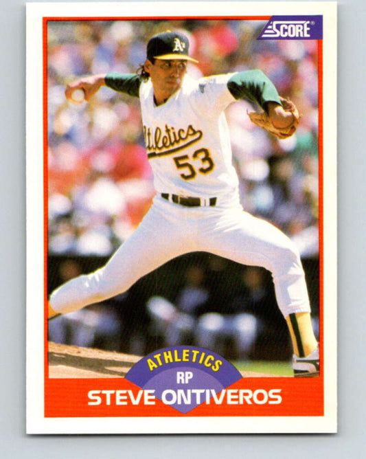 1989 Score #337 Steve Ontiveros Mint Oakland Athletics