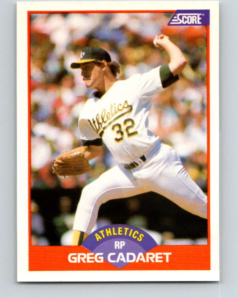 1989 Score #340 Greg Cadaret Mint Oakland Athletics