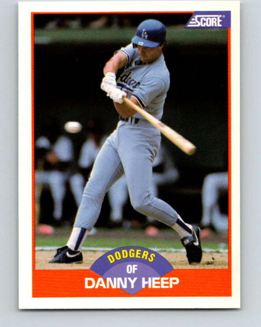 1989 Score #343 Danny Heep Mint Los Angeles Dodgers