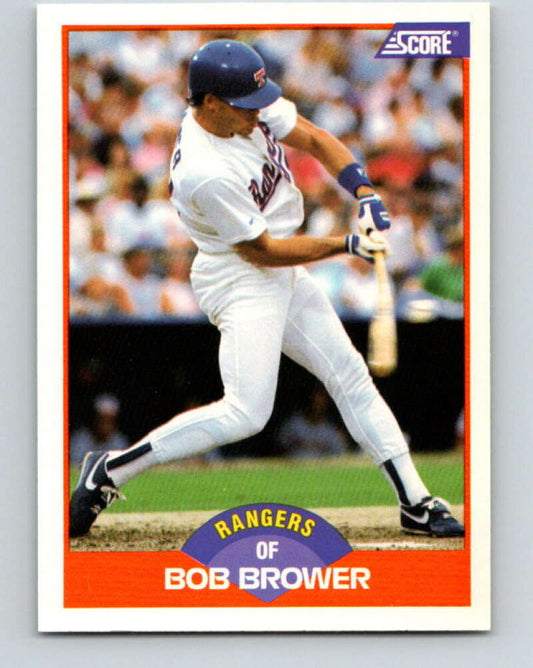 1989 Score #344 Bob Brower Mint Texas Rangers