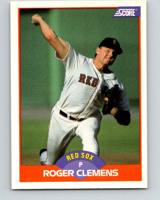 1989 Score #350 Roger Clemens ERR Mint Boston Red Sox