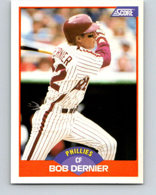 1989 Score #357 Bob Dernier Mint Philadelphia Phillies