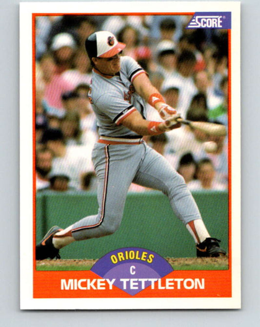 1989 Score #358 Mickey Tettleton Mint Baltimore Orioles