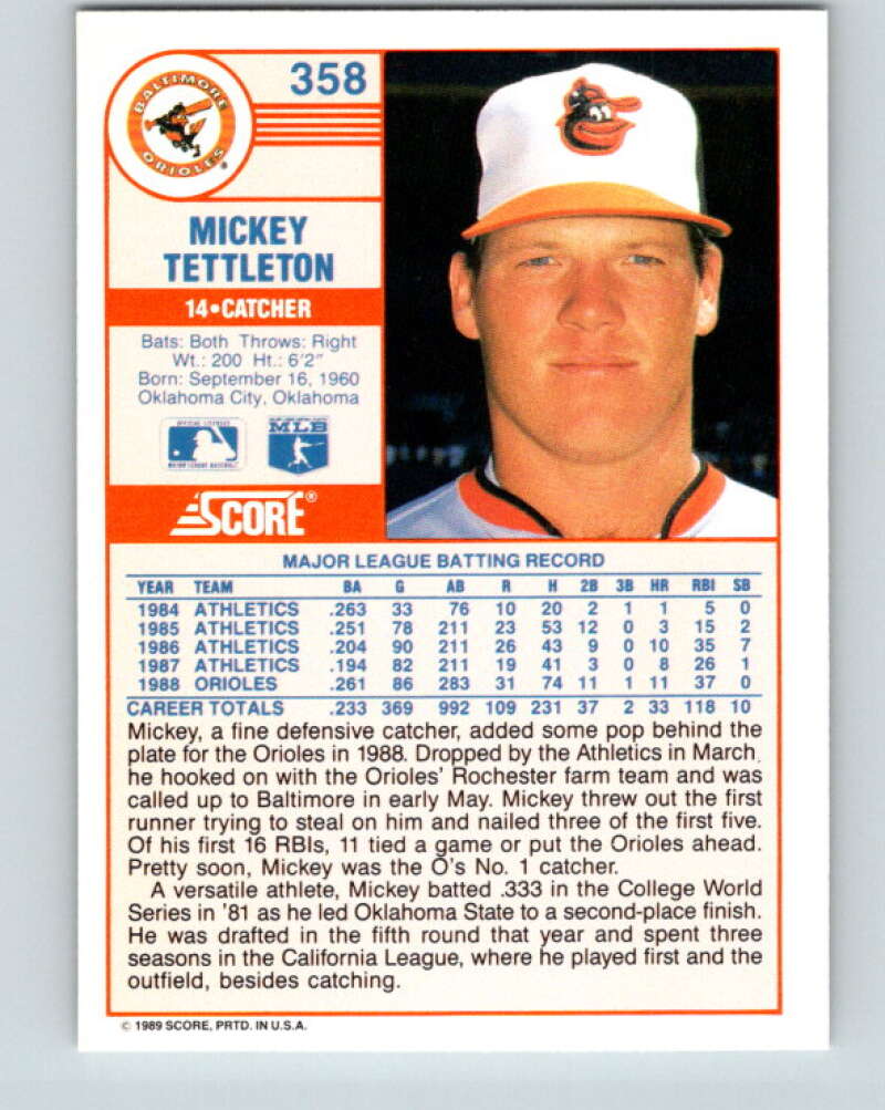 Lot Detail - 1989 Mickey Tettleton Baltimore Orioles Game-Used