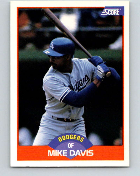 1989 Score #376 Mike Davis Mint Los Angeles Dodgers