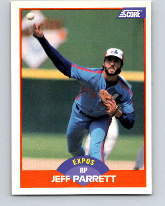 1989 Score #377 Jeff Parrett Mint Montreal Expos