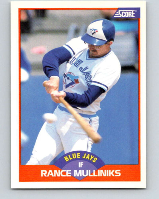 1989 Score #385 Rance Mulliniks Mint Toronto Blue Jays