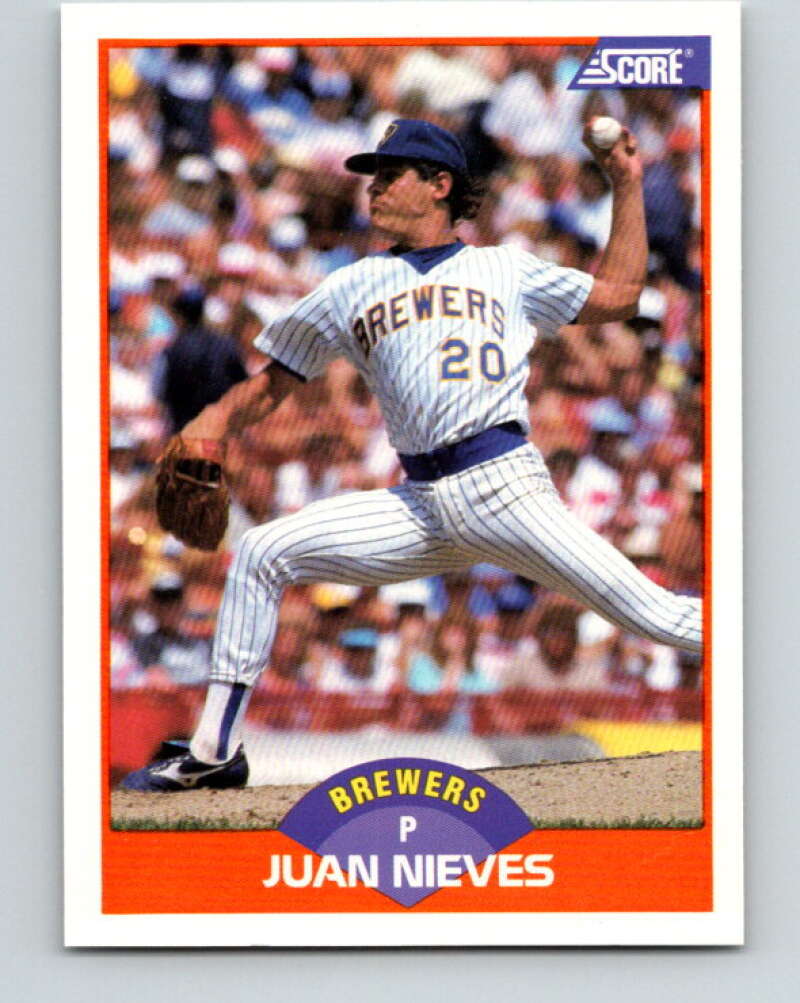 1989 Score #410 Juan Nieves Mint Milwaukee Brewers