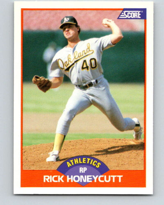 1989 Score #416 Rick Honeycutt Mint Oakland Athletics