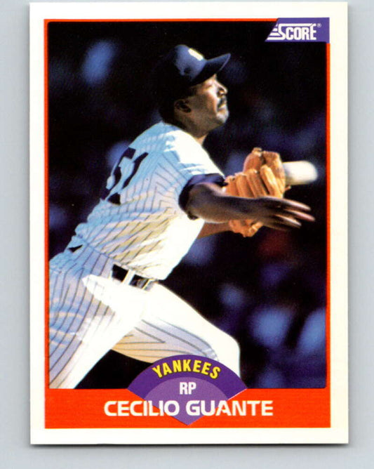 1989 Score #439 Cecilio Guante Mint New York Yankees