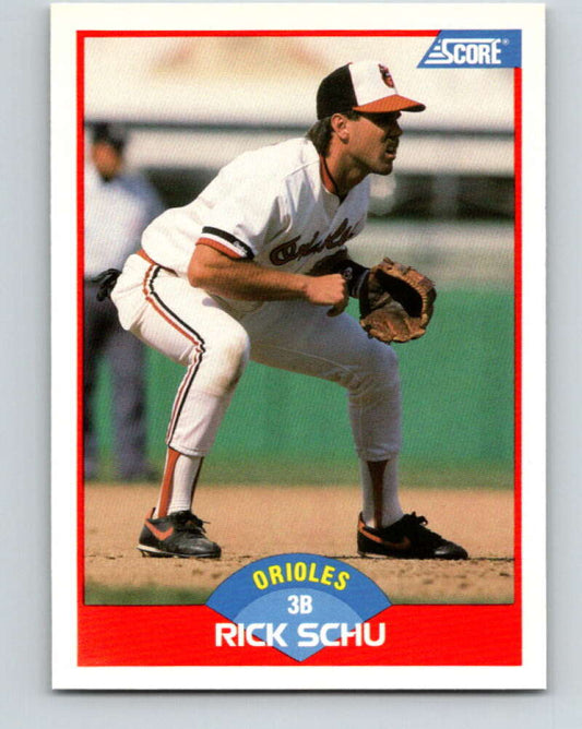 1989 Score #452 Rick Schu Mint Baltimore Orioles