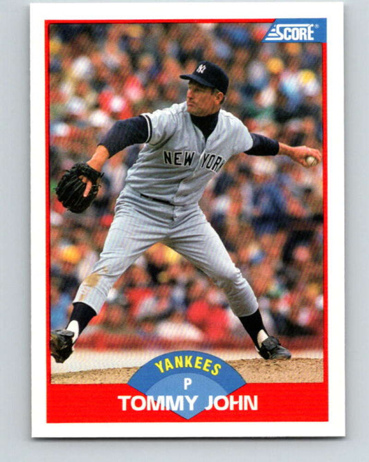 1989 Score #477 Tommy John Mint New York Yankees