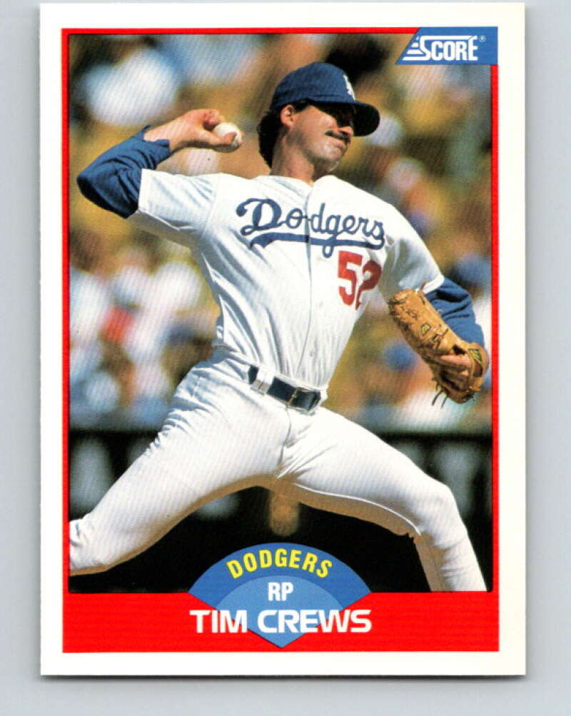 1989 Score #505 Tim Crews Mint Los Angeles Dodgers