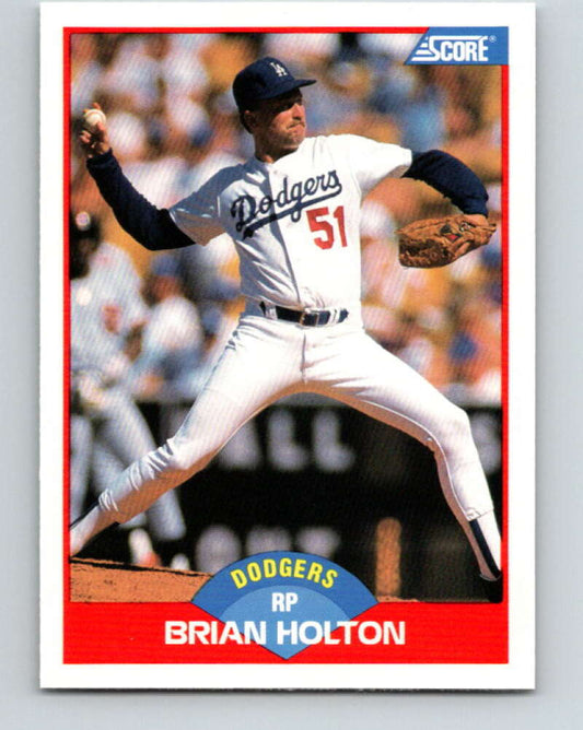 1989 Score #507 Brian Holton ERR Mint Los Angeles Dodgers