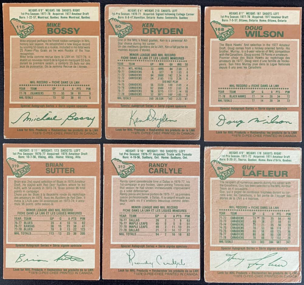 1978-79 O-Pee-Chee Complete Set 1-396 P-VG Vintage Hockey Bossy, Dryden ++ RC *0144