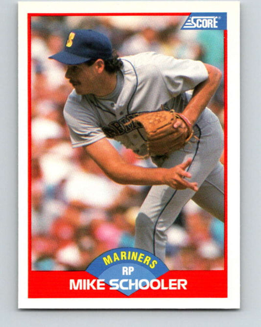 1989 Score #528 Mike Schooler Mint Seattle Mariners