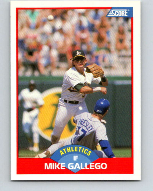 1989 Score #537 Mike Gallego Mint Oakland Athletics