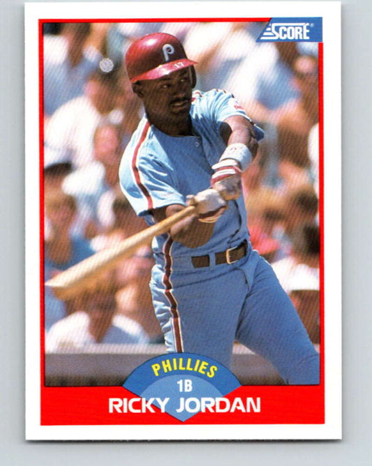1989 Score #548 Ricky Jordan Mint Philadelphia Phillies