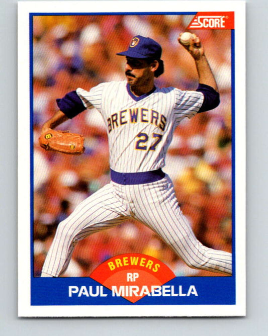 1989 Score #569 Paul Mirabella Mint Milwaukee Brewers