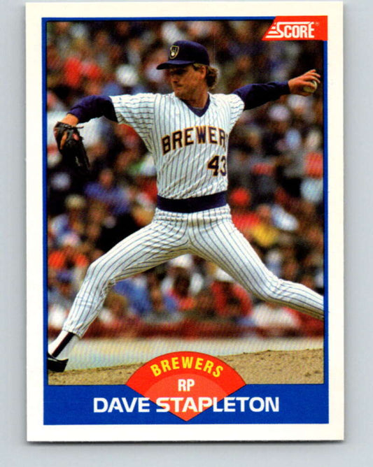 1989 Score #581 Dave Stapleton Mint Milwaukee Brewers