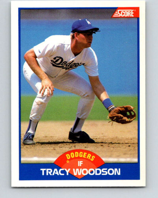 1989 Score #586 Tracy Woodson Mint Los Angeles Dodgers