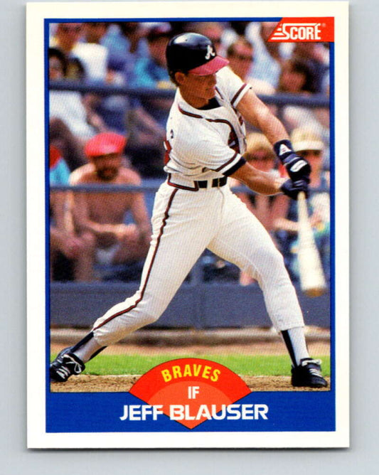 1989 Score #589 Jeff Blauser Mint Atlanta Braves