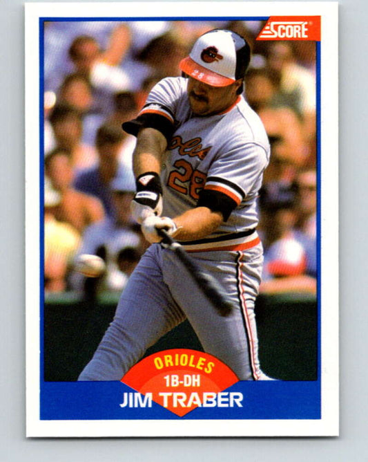 1989 Score #590 Jim Traber Mint Baltimore Orioles