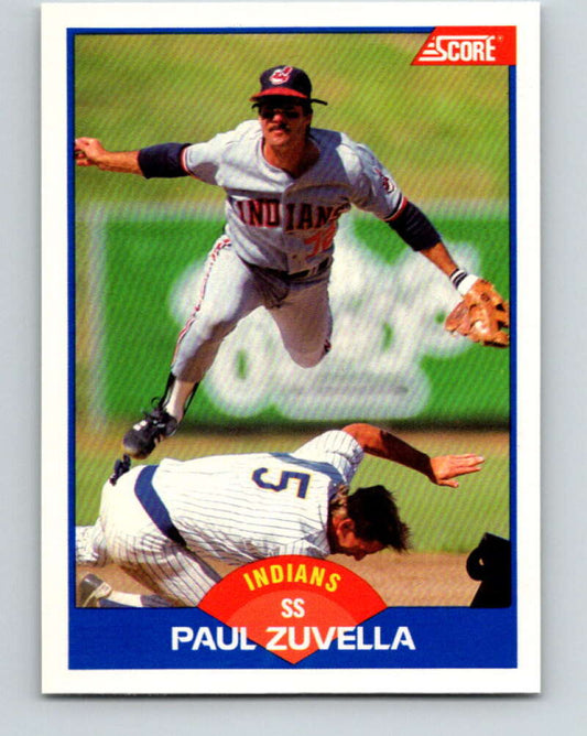 1989 Score #598 Paul Zuvella Mint Cleveland Indians