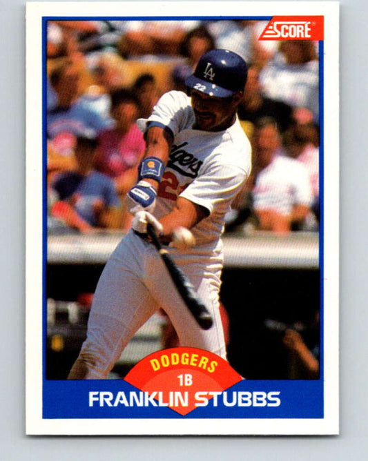 1989 Score #599 Franklin Stubbs Mint Los Angeles Dodgers