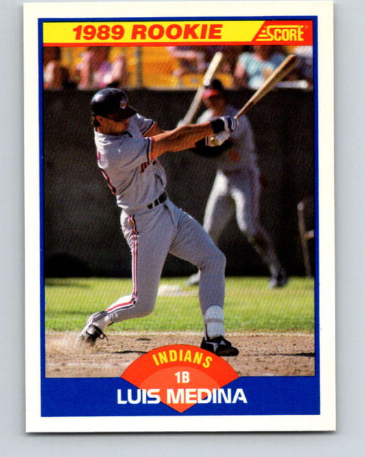1989 Score #633 Luis Medina Mint RC Rookie Cleveland Indians