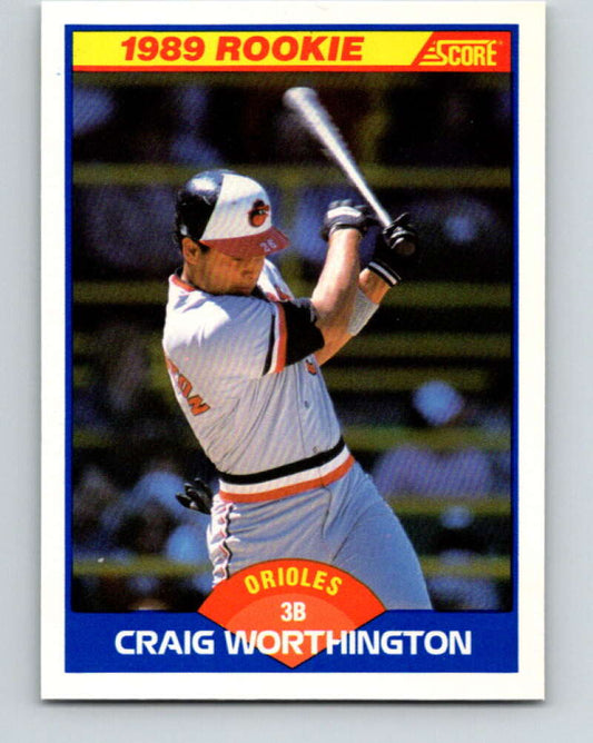1989 Score #636 Craig Worthington Mint Baltimore Orioles